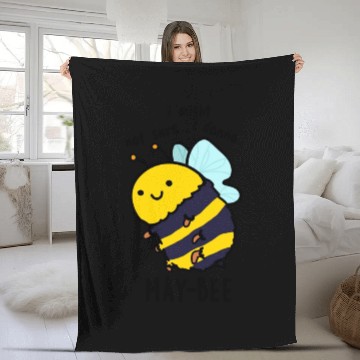 Discover May Bee Funny Insect Bee Fleece Blankets