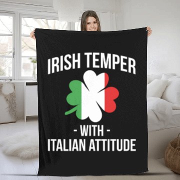 Discover Irish Temper With Italian Attitude Italiener Fleece Blankets