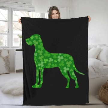 Discover Great Dane St Patrickâ€™S Day Great Dane Saint Fleece Blankets