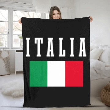 Discover Italia Italian Flag Italy Pride Fleece Blankets