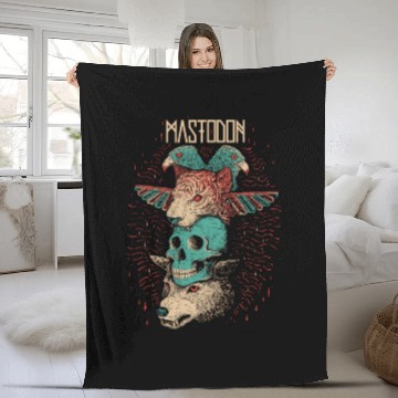 Discover Mastodon - Logo Totem Fleece Blankets
