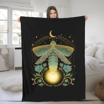 Discover Firefly Magical Lunar Mystical For Nature Fleece Blankets