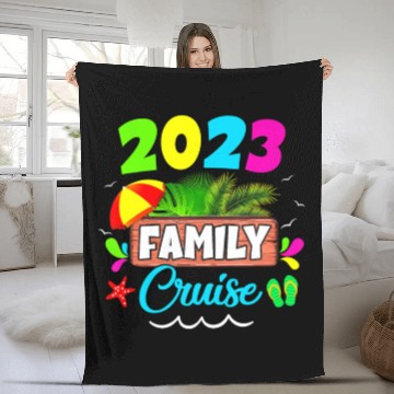 Discover Family Cruise Vacation Trip 2023 Fleece Blankets