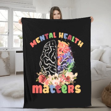 Discover Mental Health Matters Fleece Blankets