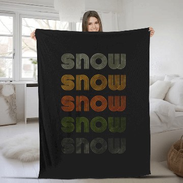 Discover Love Heart Snow Grungevintage Style Black Snow Fleece Blankets