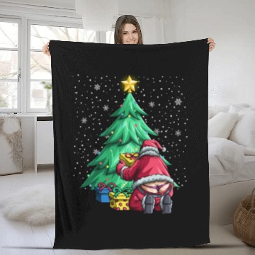 Discover Santa Winter Whale Tail Ugly Santa Claus Gif Fleece Blankets