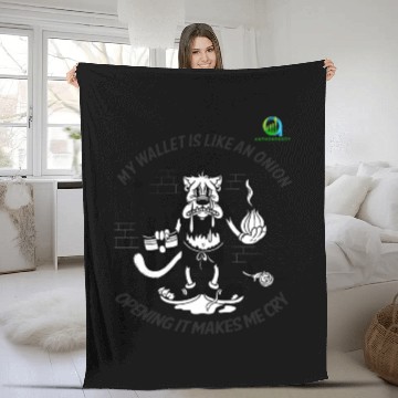 Discover Crying Onion Wallet Humor Fleece Blankets