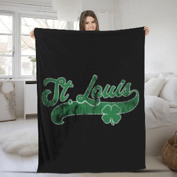 Discover St Louis Shamrock St Patrick'S Day Saint Paddy'S Fleece Blankets
