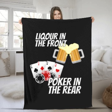 Discover Liquor In The Front Poker In The Rear Fleece Blankets