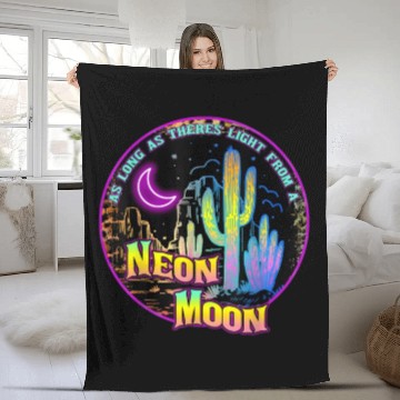 Discover As Long As Theres Light From A Neon Moon Country Fleece Blankets