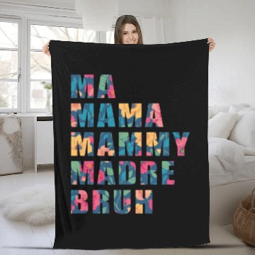 Discover Funny colorful mothers quote mom design Fleece Blankets