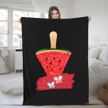 Discover summer watermelon Fleece Blankets