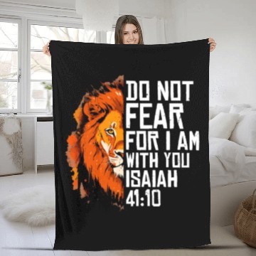 Discover Christian Religious Bible Verse Sayings Lion Cute Fleece Blankets