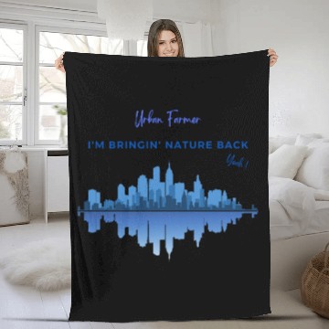 Discover urban farmer bring nature back Fleece Blankets