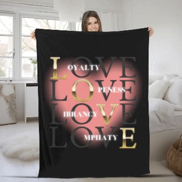Discover LOVE Motivational Quotes Fleece Blankets