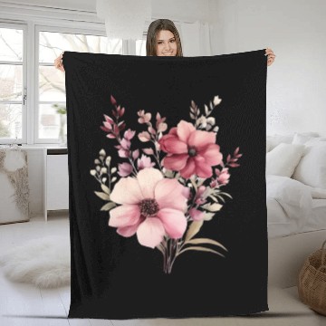 Discover beautiful flowers in awesome summer colours Fleece Blankets