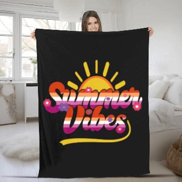 Discover LGBTQ Summer Vibes, Summer Vacation, Lesbian Fleece Blankets