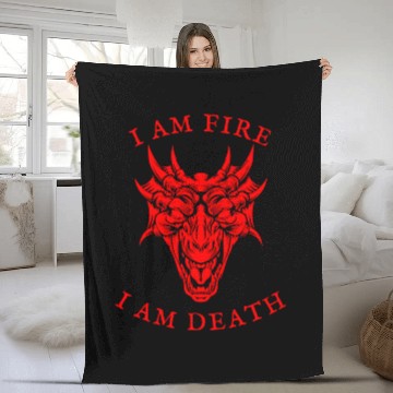 Discover I Am Fire, I Am Death Fleece Blankets