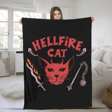 Discover Sphynx Cat Hellfire Fleece Blankets