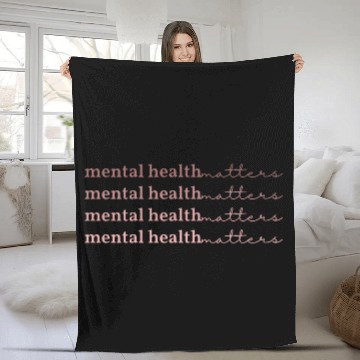 Discover Mental Health Matters | Quote IV Rosa Claro Fleece Blankets