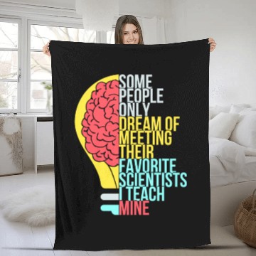 Discover Science Teacher Funny Sayings Fleece Blankets