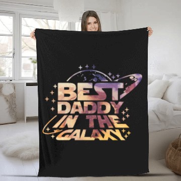 Discover Best Daddy in the Galaxy Fleece Blankets