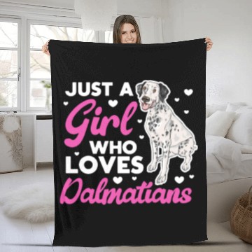 Discover Just A Girl Who Loves Dalmatians Fleece Blankets