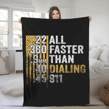 Discover All Faster Than Dialing 911 Fleece Blankets