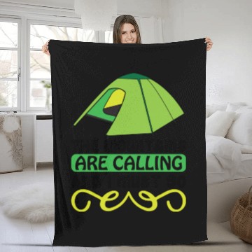 Discover The mountains are calling and I must go 01 Fleece Blankets