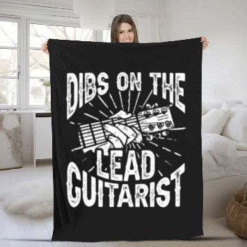 Discover Dibs On The Guitar Player Dibs On The Guitarist Fleece Blankets