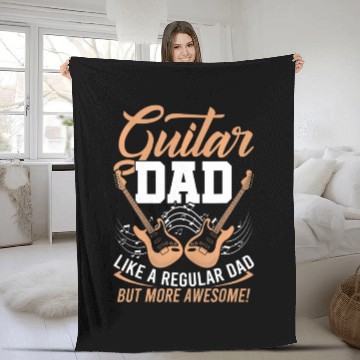 Discover Guitar Dad Awesome Fathers Day Player Musician Fleece Blankets