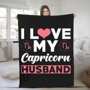 Discover I love my Capricorn Husband Fleece Blankets