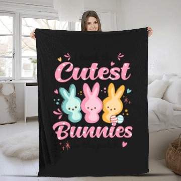 Discover Teacher Easter Day I Teach Thest Bunnies Fleece Blankets