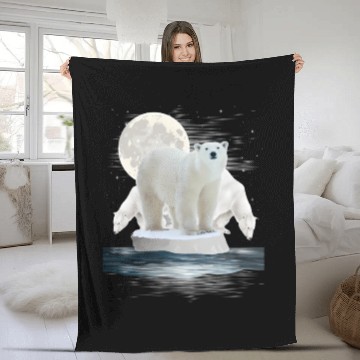 Discover Polar Bears Wildlife Zoo Animal Zookeeper Nature Fleece Blankets