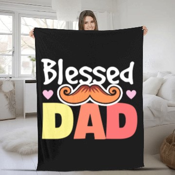 Discover Blessed dad - Father's day gift Fleece Blankets