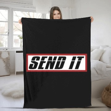 Discover Send It Dirt Bike Bmx Offroad Fleece Blankets