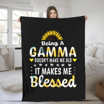 Discover Being A Gamma Doesn'T Make Me Old Blessed Grandma Fleece Blankets