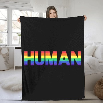 Discover Pride March, Gay Pride LGBT Equality, Human LGBT Fleece Blankets