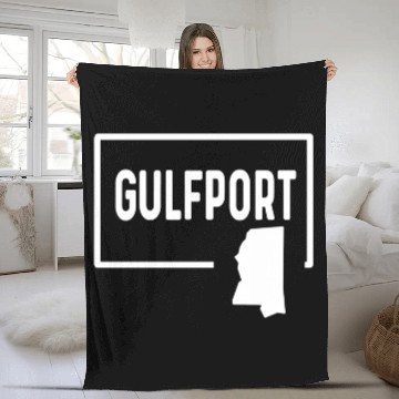 Discover port Mississippi Ms - Home Hometown Vacation Fleece Blankets