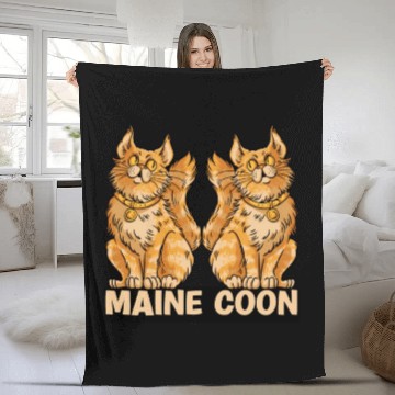 Discover Maine e Cat Maine-e Kitten Giant Cat Fleece Blankets