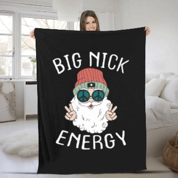 Discover Big k Energy Xmas Santa Claus Saint Fleece Blankets