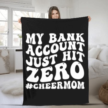 Discover My Bank Acco Just Hit Zero Cheer Mom Groovy Fleece Blankets