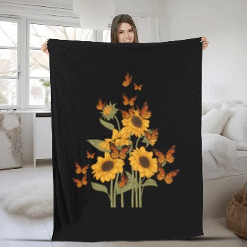 Discover Butterfly Tree Beautiful Animal Butterflies Tree Fleece Blankets