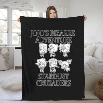 Discover Jojo'S Bizarre Adventure Chibi Stardust Crusaders Fleece Blankets