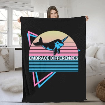 Discover Narwhal Retro Fleece Blankets