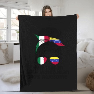 Discover Half Italian Half Venezuelan Italy Venezuela Mix Fleece Blankets
