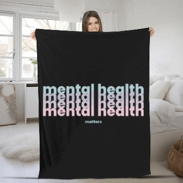 Discover Mental Health Matters | Poppins French Gray Fleece Blankets