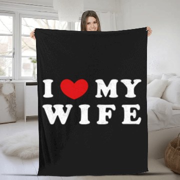 Discover I He My Wife I Love My Wife Fleece Blankets