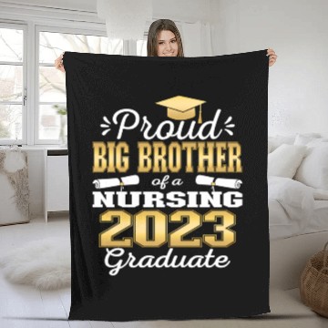 Discover Proud Big Brother Class Of 2023 Nursing Graduate Fleece Blankets