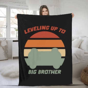 Discover Vintage Leveling Up To Big Brother Video Game Fleece Blankets